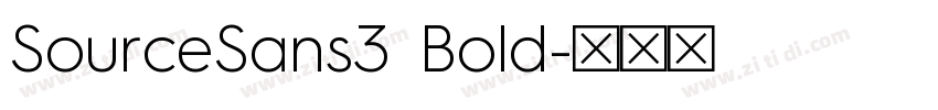 SourceSans3 Bold字体转换